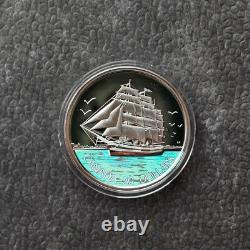 2005 1 OZ Silver Holographic Proof Canada Three Mastered Ship Tall Certif. ETUI