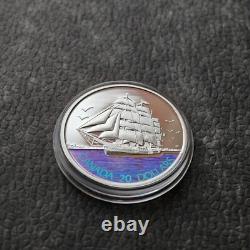 2005 1 OZ Silver Holographic Proof Canada Three Mastered Ship Tall Certif. ETUI