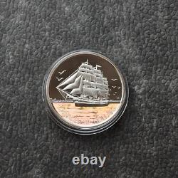 2005 1 OZ Silver Holographic Proof Canada Three Mastered Ship Tall Certif. ETUI