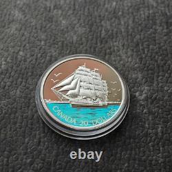 2005 1 OZ Silver Holographic Proof Canada Three Mastered Ship Tall Certif. ETUI