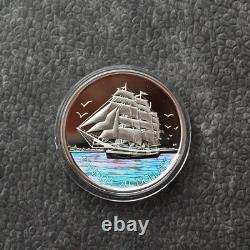 2005 1 OZ Silver Holographic Proof Canada Three Mastered Ship Tall Certif. ETUI