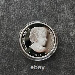 2005 1 OZ Silver Holographic Proof Canada Three Mastered Ship Tall Certif. ETUI