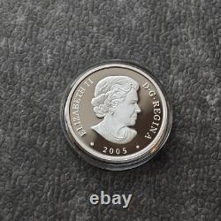 2005 1 OZ Silver Holographic Proof Canada Three Mastered Ship Tall Certif. ETUI