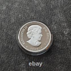 2005 1 OZ Silver Holographic Proof Canada Three Mastered Ship Tall Certif. ETUI