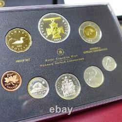 2005, 2006, & 2007 Canada 8pc Silver Proof Sets withRCM Box & COA