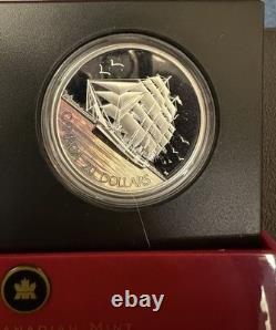 2005 Canada 1 oz. 999 Fine Silver Proof Holo Coin Tall Ships 3 Masted Ship