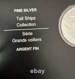 2005 Canada 1 oz. 999 Fine Silver Proof Holo Coin Tall Ships 3 Masted Ship