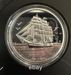 2005 Canada 1 oz. 999 Fine Silver Proof Holo Coin Tall Ships 3 Masted Ship