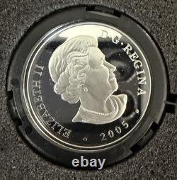 2005 Canada 1 oz. 999 Fine Silver Proof Holo Coin Tall Ships 3 Masted Ship