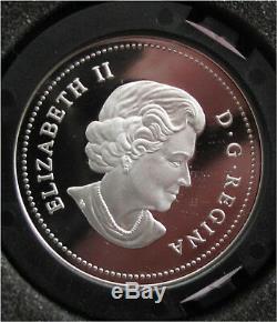 2005 Canada Silver Dollar With Enamel National Flag, Proof