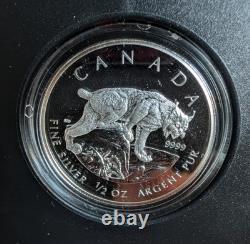 2005 Canadian Royal Mint Canadian Lynx Silver Coin Set