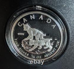 2005 Canadian Royal Mint Canadian Lynx Silver Coin Set