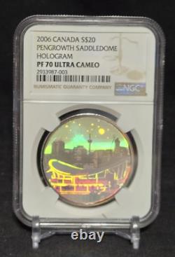 2006 Canada $20 Pengrowth Saddledome Hologram Ngc Pf70 Uc Silver Coin
