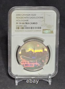 2006 Canada $20 Pengrowth Saddledome Hologram Ngc Pf70 Uc Silver Coin