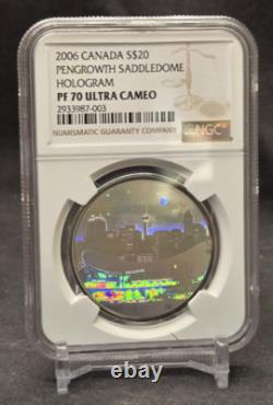 2006 Canada $20 Pengrowth Saddledome Hologram Ngc Pf70 Uc Silver Coin