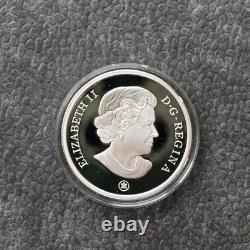 2007 1OZ Silver Holographic Proof Canada Brigantine Ship Tall Certif. ETUI RARE