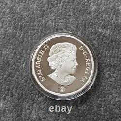 2007 1OZ Silver Holographic Proof Canada Brigantine Ship Tall Certif. ETUI RARE