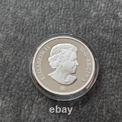 2007 1OZ Silver Holographic Proof Canada Brigantine Ship Tall Certif. ETUI RARE