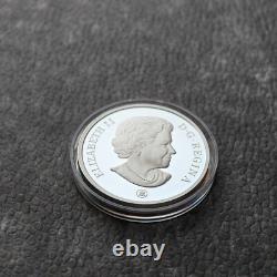 2007 1OZ Silver Holographic Proof Canada Brigantine Ship Tall Certif. ETUI RARE