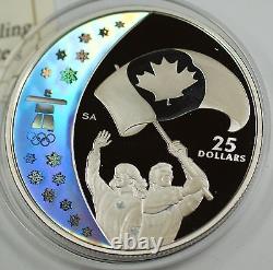 2007 Canada $25 Silver Holographic Proof Coin-Athletes Pride -2010 Vancouver-COA