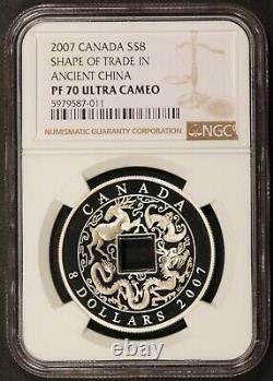2007 Canada $8 Shape of Trade in China Proof Silver Coin NGC PF 70 UCAM