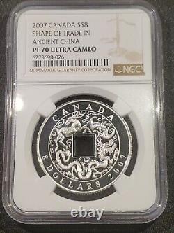 2007 Canada $8 Shape of Trade in China Proof Silver Coin NGC PF 70 UCAM