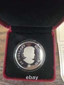 2007 Canada Proof $20.925 Blue Silver Crystal Snowflake Coin in RCM Box & COA
