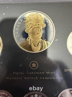 2007 Canada RCM Silver Proof Set. 925 Sterling Silver & Gold plated Proof Coins 2007 Canada RCM Silver Proof Set. 925 Sterling Silver & Gold plated Proof Coins