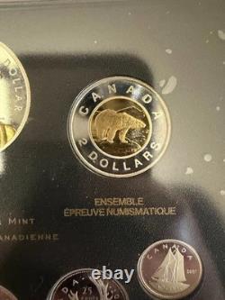 2007 Canada RCM Silver Proof Set. 925 Sterling Silver & Gold plated Proof Coins