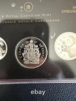 2007 Canada RCM Silver Proof Set. 925 Sterling Silver & Gold plated Proof Coins