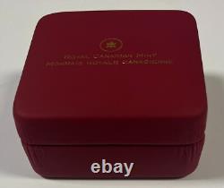 2007 Canadian $20 Sterling Silver Blue Crystal Snowflake Coin With OGP & COA