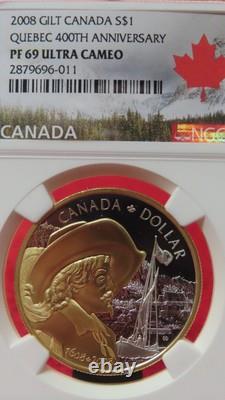 2008 CANADA Quebec City 400 Year SAMUEL CHAMPLAIN Proof SILVER $ Coin NGC i85463
