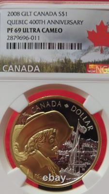 2008 CANADA Quebec City 400 Year SAMUEL CHAMPLAIN Proof SILVER $ Coin NGC i85463