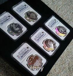 2008 NGC PF 70 ULTRA CAMEO $25 Canada Proof Silver 2010 Olympics 5 Coin Set