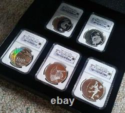 2008 NGC PF 70 ULTRA CAMEO $25 Canada Proof Silver 2010 Olympics 5 Coin Set