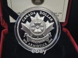 2008 RCM Canada Armistice Poppy High Relief Sterling Silver Coin OGP Box COA
