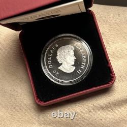2009 Canada $20 Crystal Snowflake 1oz. 9999 Silver Proof Coin Swarovski Box COA