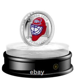 2009 Canada $20 Hockey Goalie Mask Montreal Canadiens Ngc Pf68 Uc Silver Coin