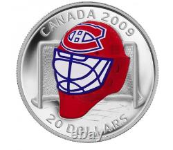 2009 Canada $20 Hockey Goalie Mask Montreal Canadiens Ngc Pf68 Uc Silver Coin