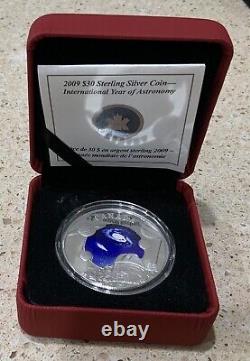 2009 Canada International Year Of Astronomy $30 Silver Proof Coin