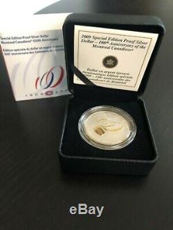 2009 Canada Proof Silver Dollar Montreal Canadiens 100th Anniversary