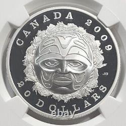 2009 Canada Summer Moon Mask Proof Silver $20 Ngc Pf69 Ucam