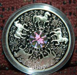 2010 CANADA $8 MAPLE OF STRENGTH HORSE PROOF SILVER COIN WithHOLOGRAM + BOX