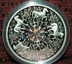 2010 CANADA $8 MAPLE OF STRENGTH HORSE PROOF SILVER COIN WithHOLOGRAM + BOX