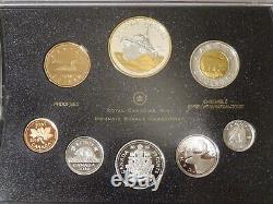 2010 Canada Silver Dollar Proof Set- Canadian Navy Anniversary with Gold Plating