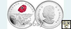 2010 Colorized Enameled'Poppy' Proof Silver $1 (12744)