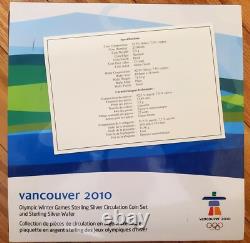 2010 VANCOUVER CANADA Olympics Set of 13 Silver PROOF Coins and Wafer