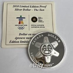 2010 Vancouver 2010 Limited Edition Proof Silver Dollar The Sun