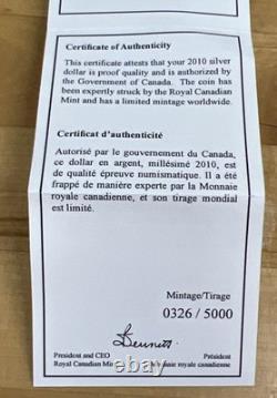 2010 Vancouver 2010 Limited Edition Proof Silver Dollar The Sun