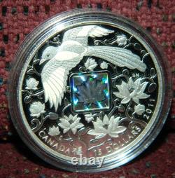 2011 CANADA $15 MAPLE OF HAPPINESS MAGPIE PROOF SILVER COIN WithHOLOGRAM + BOX